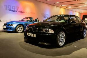 Munich, Allemagne - août 27, 2019 - noir BMW m3 sur une proche en haut coup dans musée photo