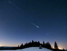 une clair nuit ciel. ai généré photo