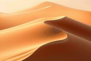 le sable dunes dans une vaste désert paysage ai généré photo