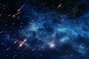 une chatoyant nuit ciel rempli avec innombrable étoiles ai généré photo