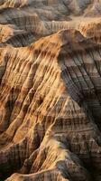 une étourdissant aérien vue de majestueux désert Montagne gammes ai généré photo