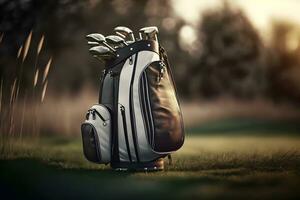 le golf clubs à une le golf station balnéaire. neural réseau ai généré art photo