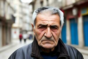 vieux turc homme à marché.réseau ai généré photo