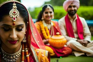 Indien mariage dans le Royaume-Uni. généré par ai photo