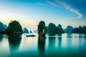 le Ha longue baie dans vietnam. généré par ai photo