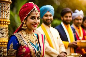 Indien mariage dans Bangalore. généré par ai photo