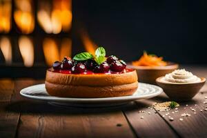 le meilleur cheesecake recettes pour le vacances. généré par ai photo