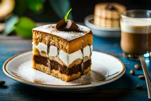 le meilleur dessert dans le monde est une Chocolat gâteau. généré par ai photo