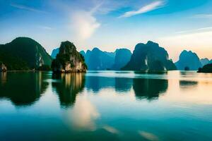 le Ha longue baie dans vietnam. généré par ai photo