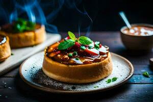 le meilleur cheesecake recettes pour le vacances. généré par ai photo