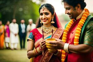 Indien mariage dans Delhi. généré par ai photo