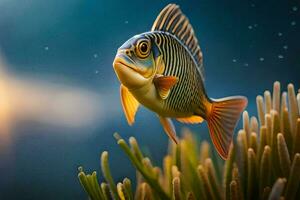 poisson dans le océan fond d'écran. généré par ai photo