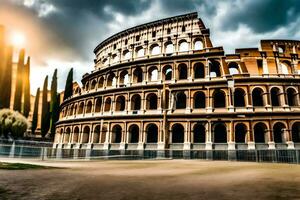 le colisée dans Rome, Italie. généré par ai photo