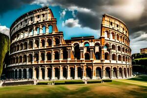 le colisée dans Rome, Italie. généré par ai photo