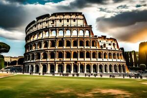 le colisée dans Rome, Italie. généré par ai photo