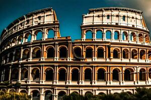 le colisée dans Rome, Italie. généré par ai photo