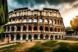 le colisée dans Rome, Italie. généré par ai photo