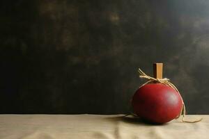 content bien Vendredi fête concept avec couronne de les épines, Bible, Christian traverser et copie espace concept par ai généré photo