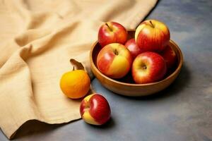 traditionnel nourriture de juif Nouveau année vacances de tradition ou religion. rosh hashanah avec copie espace concept par ai généré photo