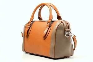 magnifique élégance et luxe mode femmes Sac à main ou bourse. une charme femelle cuir main fabriqué sac concept par ai généré photo