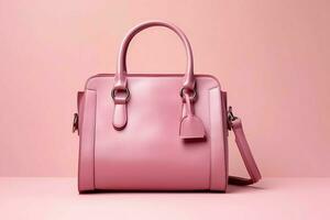 magnifique élégance et luxe mode femmes Sac à main ou bourse. une charme femelle cuir main fabriqué sac concept par ai généré photo