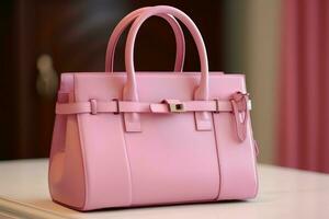 magnifique élégance et luxe mode femmes Sac à main ou bourse. une charme femelle cuir main fabriqué sac concept par ai généré photo