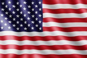 drapeau américain, illustration réaliste photo