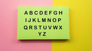 lettre de l'alphabet texte photo