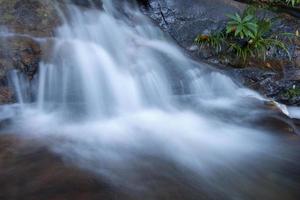 eau qui coule à une belle cascade photo