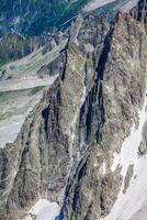 vue sur les alpes depuis l'aiguille du midi, chamonix. photo