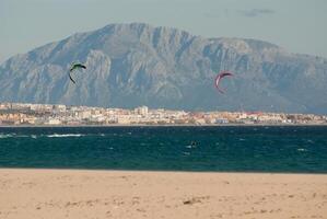 kite surf dans tarifa Espagne photo