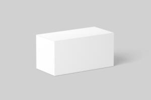 large rectangle boîte blanc Vide 3d le rendu maquette photo