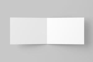 a4 a5 a6 paysage plié invitation carte avec enveloppe 3d le rendu blanc Vide maquette photo