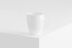 céramique agresser tasse pour café thé blanc Vide 3d le rendu maquette photo