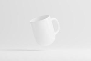 céramique agresser tasse pour café thé blanc Vide 3d le rendu maquette photo