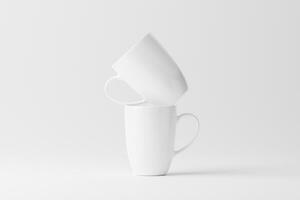 céramique agresser tasse pour café thé blanc Vide 3d le rendu maquette photo