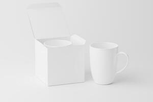 céramique agresser tasse pour café thé blanc Vide 3d le rendu maquette photo