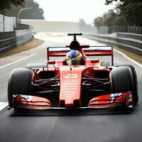 formule voiture dans courses Piste ai généré photo