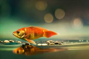 poisson rouge, le eau, poisson, le eau, le eau, le eau, le l'eau. généré par ai photo