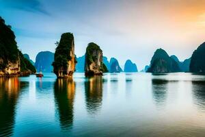 le Ha longue baie dans vietnam. généré par ai photo