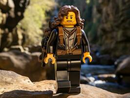 le épique quête de lego aventuriers ai génératif photo