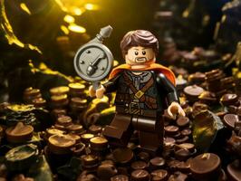 le épique quête de lego aventuriers ai génératif photo