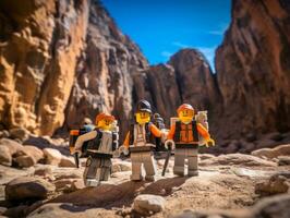 le épique quête de lego aventuriers ai génératif photo