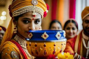 Indien mariage dans Delhi. généré par ai photo