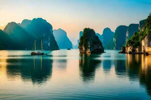 le Ha longue baie dans vietnam. généré par ai photo