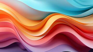 abstrait 3d Contexte vagues photo