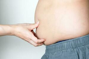 obèse enfants, en surpoids, obésité et ventre graisse photo