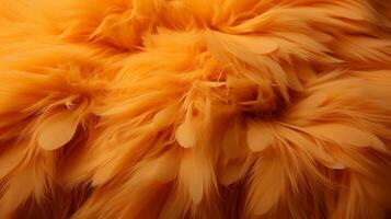 une vibrant Orange plume des stands en dehors contre le terreux tons de ses alentours, évoquant une sens de sauvagerie et liberté, ai génératif photo
