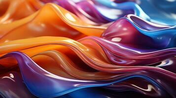 une captivant abstrait art pièce cette apporte ensemble vif couleurs et une sens de fluidité à créer un attrayant, sauvage atmosphère, ai génératif photo