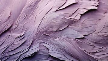 une capricieux, abstrait art pièce capturer le beauté de nature, le vibrant violet plume permanent en dehors contre une doux Contexte évoque sentiments de tranquillité et merveille, ai génératif photo